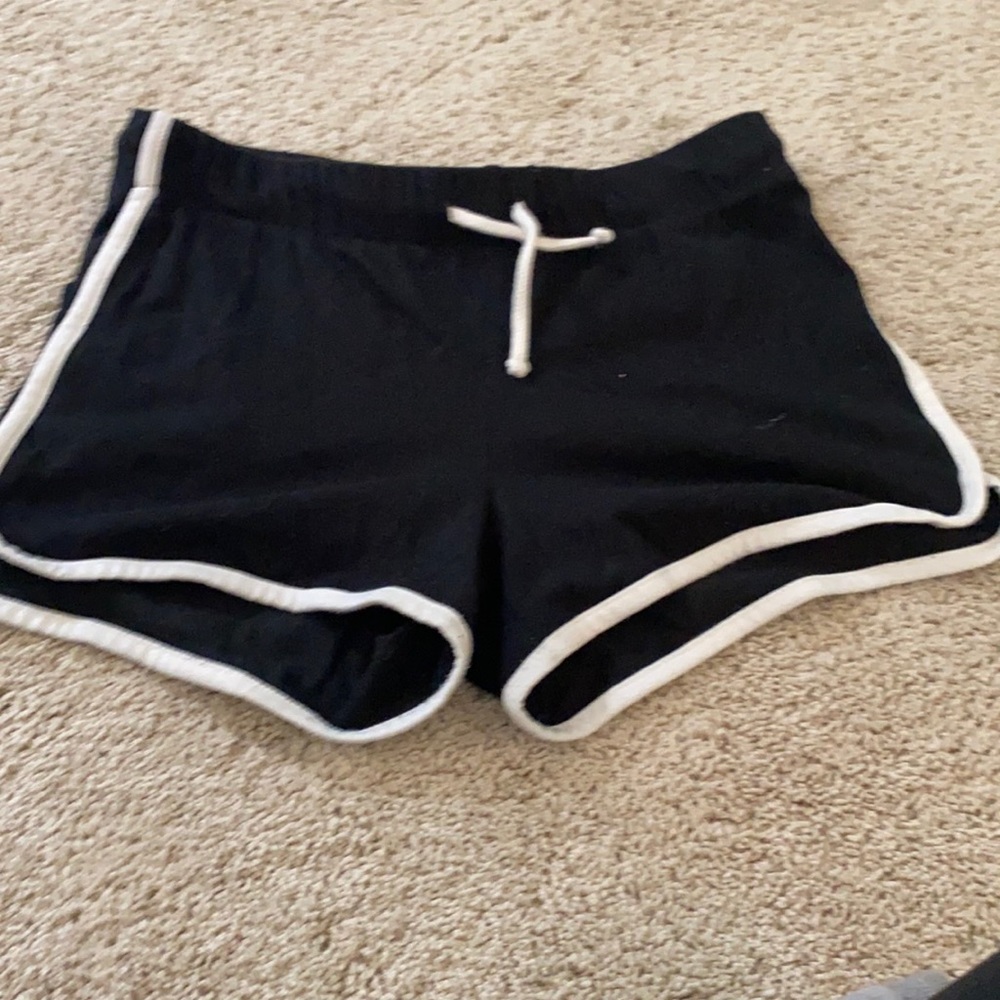 black shorts